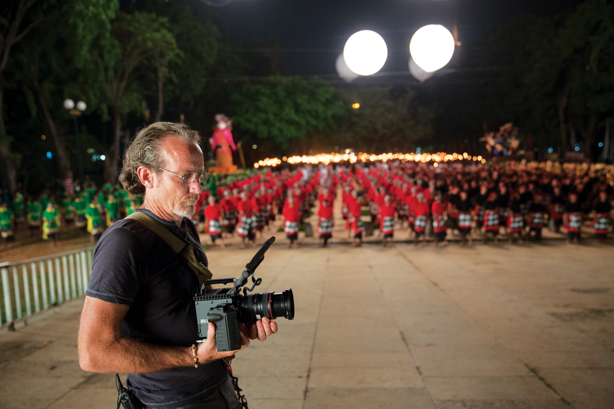 [Co-2nd Unit DP and Operator] John Grillo with handheld RED Scarlet-X shooting parts of Blackhat’s massive finale in Jakarta, Indonesia