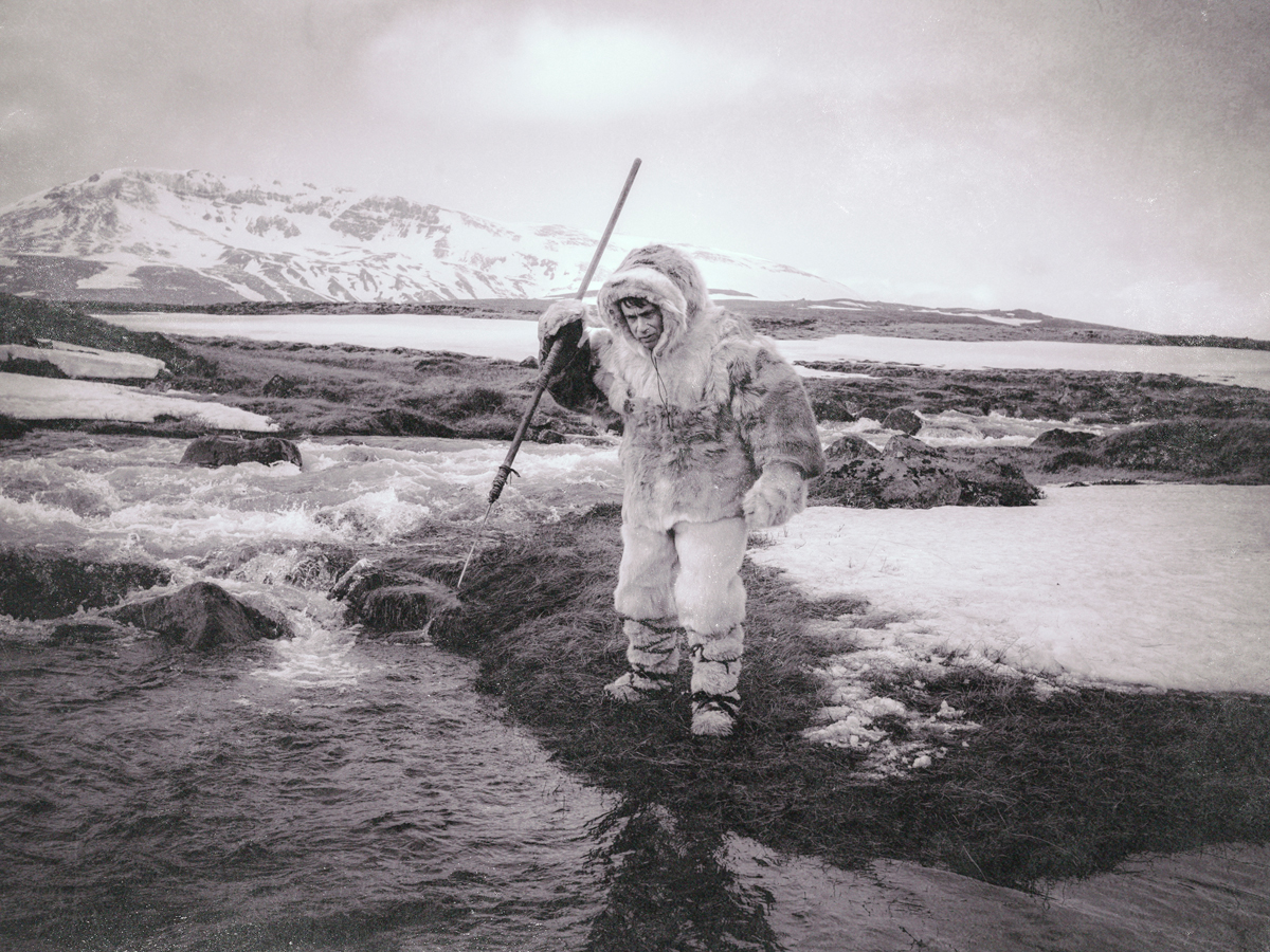 Fred Armisen as Pipilok/Kunuk, the Eskimo subject of “Kunuk, the Hunter.” The episode was shot on a glacier an hour outside of Reykjavik, Iceland / Photo Courtesy of Alex Buono