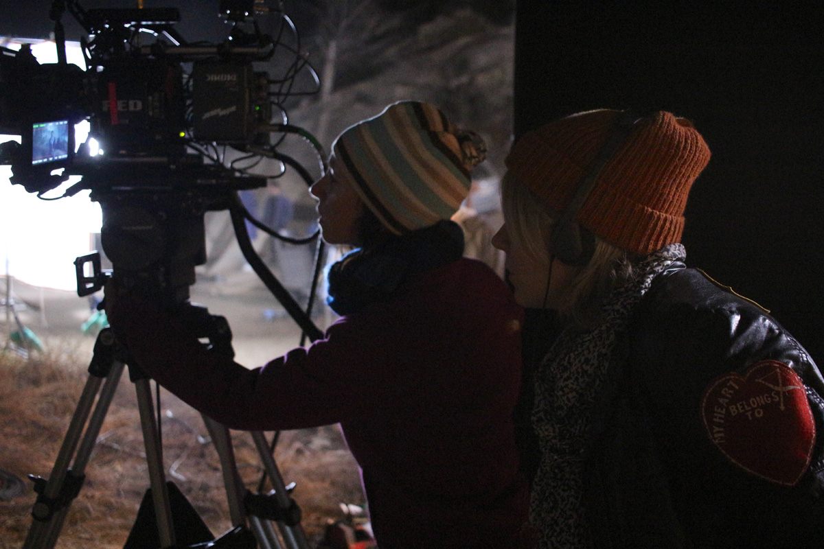 XX – Tarin Anderson shot two episodes and Patrick Cady one episode for this all-female horror anthology. Here, Anderson and director Roxanne Benjamin line up a night shot for “Don’t Fall.”