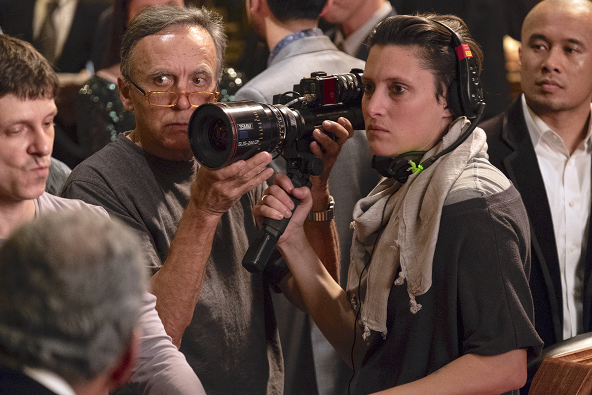 Veselic with Rachel Morrison, ASC on Black Panther / Photo by Matt Kennedy