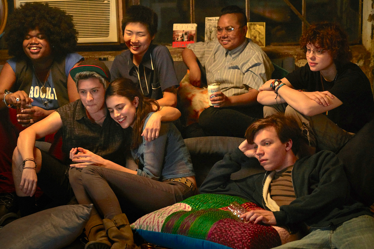 L to R: Nicholas Alexander, Margaret Qualley, Chloe Levine, Maxton Miles Baeza, Jari Jones, May Hong and Paige Gilbert Washington / Courtesy of Meridian Entertainment/ Adam LLC/Sundance Institute