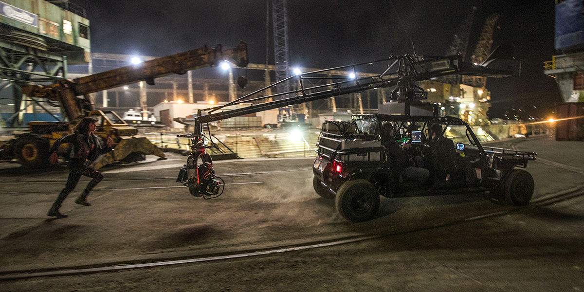 For speed and movement, Chediak relied on the Scorpio crane with Oculus head / Photo by Jaimie Trueblood, SMPSP