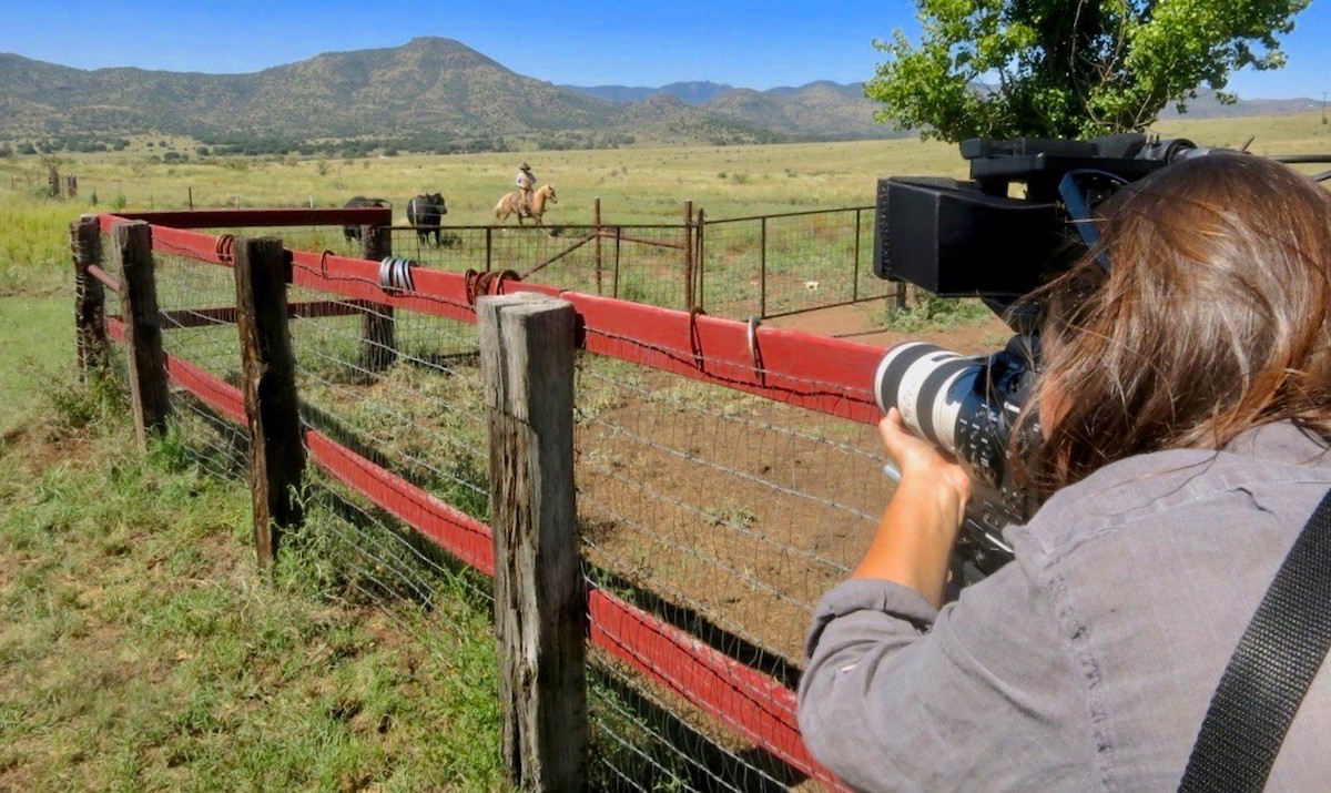 DP Kristy Tully on location in Texas / Courtesy of Janice Engel