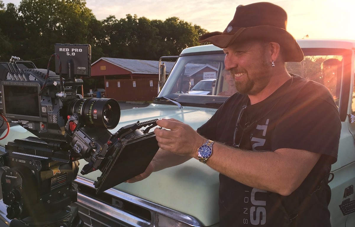 First AC Tom Funk on location for Noble Jones' film / Courtesy of Mark Davis