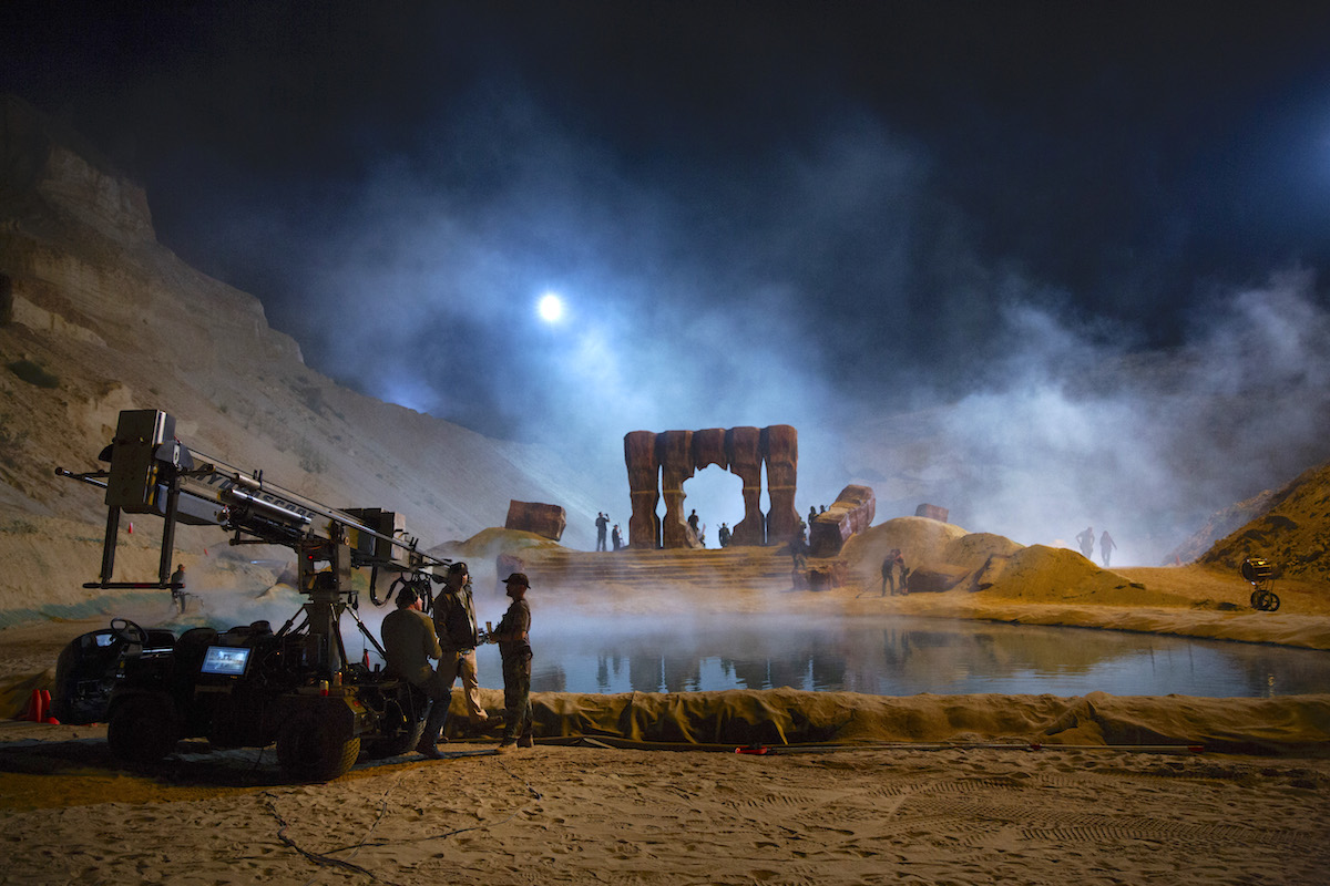 New planets introduced in Captain Marvel include Torfa, shot at night in a quarry outside L.A., which provided Davis with a "blank canvas" to build a look. / Photo by Chuck Zlotnick