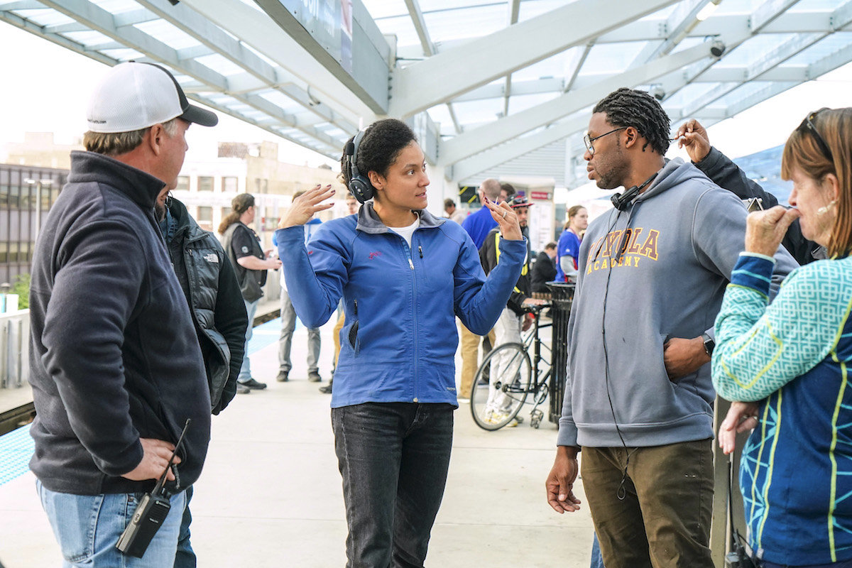 Pictured center: (Director of Photography Kira Kelly / Photo: Elizabeth Morris/Warner Bros. Entertainment Inc. 